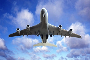 Air Travel Images Drucke: Jet flight, composite image