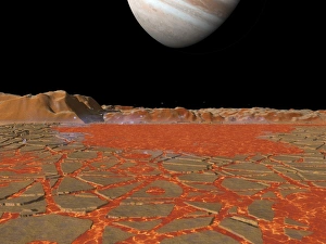 Bilder Datiert 24. Mai 2010: Jupiter aus dem Mond Io, Kunstwerk