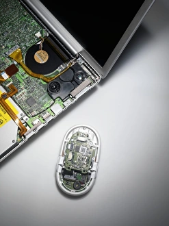 Innenausstattung Laptop und Maus