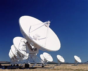 Teleskope Radio Drucke: Große Antennen des Very Large Arrays für Radioverkehr