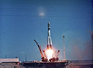 Baikonur Cosmodrome Launch Site Drucke: Launch of Vostok 1