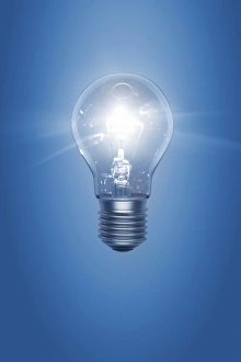 19th Century Technology Drucke: Light bulb C017 / 7662