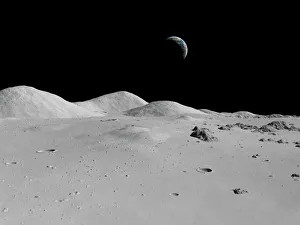 Bilder Datiert 2010: Mond Oberfläche Kunstwerk