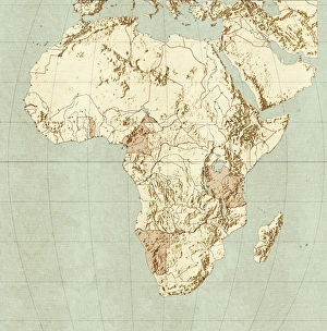 African Geography Maps Drucke: Map of Africa