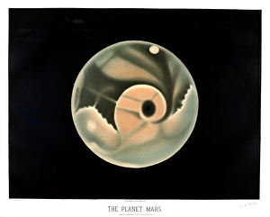 French Astronomy History Drucke: Mars, 1877