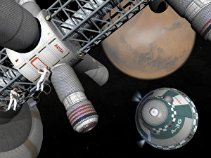 Drucke von Der Transportkapsel für den Mars Bilder Datiert 2010 Mai: Kapsel für Marsfracht, Kunstwerk