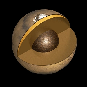 Mars Drucke: Innenausfall Mars Kunstwerk
