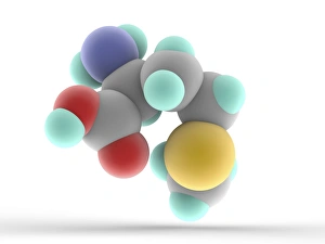Gerahmter Druck : Methylsulfansäuremolekül Gerahmter Druck : Methylsulfansäuremolekül