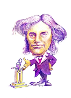 British Physicist Drucke: Michael Faraday, British physicist C017 / 7117
