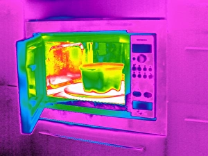 Bilder Datiert 3. Dezember 2008: Mikrowelle, Thermograph