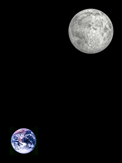 Space Astronomy Pictures Drucke: Moon and Earth