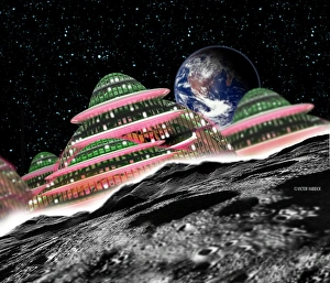 Erdaufgang Drucke: Moon hotel