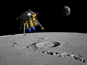 Lunar Surface Exploration Drucke: Moon lander, artwork