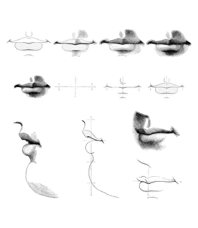 Facial Expression Art Drucke: Mouths, artwork