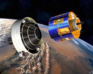 European Space Agency ESA Drucke: MSG weather satellite launch, artwork