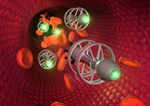 Nanorobotics Drucke: Nanorobots, computer artwork