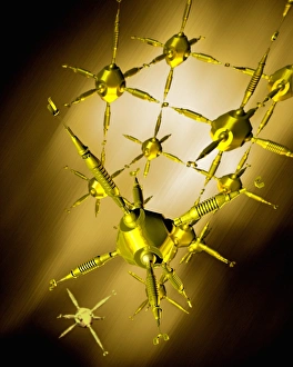 Future Technology Illustration Drucke: Nanotechnology simulators