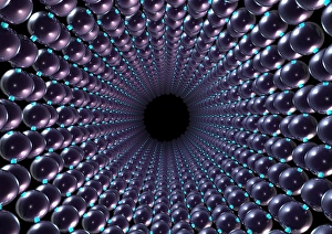 Carbon Allotrope Drucke: Nanotube structure, artwork