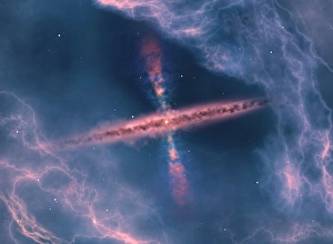 Drucke von Sonnenebel, Kunstwerk. Phänomenologie des Sonnenturms im Stadium der Sonnennebula. Diese Darstellung zeigt die mögliche Erscheinung einer Sonnennebula etwa 5 Milliarden Jahre vor unserer Zeit Bilder Datiert 2006 Februar: Neuer geborener Sonnenschein