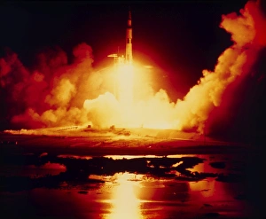 Start der Nachtmission zum Mond des Apoll 17