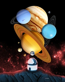 Sonnensystem Drucke: Die Planeten beobachten