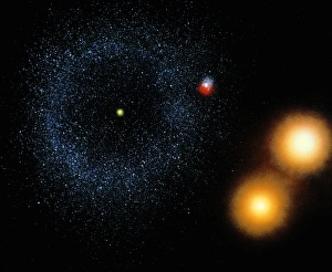 Bilder aus dem Jahr 1991: Die Oort-Wolke wie aus dem System Alpha Centauri gesehen wird