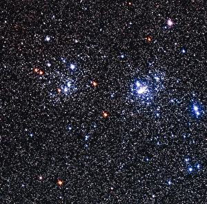 Cosmology Science Drucke: Optical image of the Perseus double star cluster