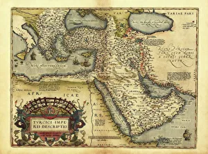 Karte von Ortelliuss über das Osmanische Reich, 1570