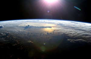 Space Station Photography Drucke: Pacific Ocean from space, ISS image
