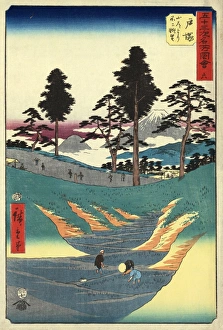 Japanese Woodblock Art Drucke: Paddy fields, Japan