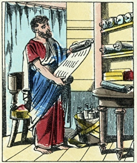Serie Encyclopedique Des Lecons De Choses Illustrees Drucke: Papyrus scrolls, Ancient Rome
