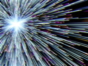 Drucke von Konzeptueller Computerbild von Strahlen die Teilchen freisetzen Bilder Datiert 2012 September: Kernstrahlungskanonen, Kunstwerk C014 / 2579