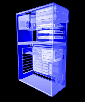 Computer Motherboard Drucke: Personal computer, simulated x-ray