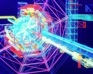 Physik Drucke: Kunstwerk aus dem Computer des Detektors ATLAS am CERN