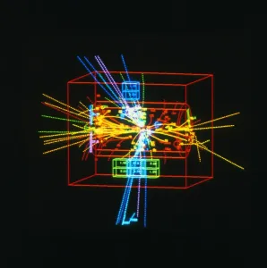 Physik Drucke: Ströme von Teilchen aus Materie / Antimateriekollidenzonen
