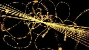 Klein Teilchenphysik-Experiment Kunstwerk