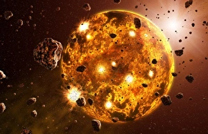 Sonnensystem Drucke: Planetenbildung, Kunstwerk
