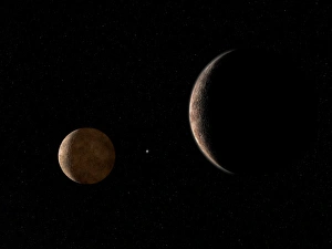 Dwarf Planet Pluto Drucke: Pluto and Charon, artwork