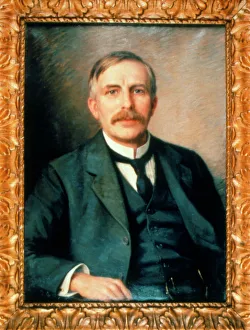 Physiker Drucke: Porträt des Physikers Ernest Rutherford aus dem Jahr 1917