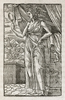 Renaissance Female Figures Drucke: Prudence, 16th century