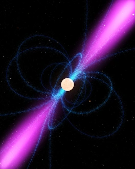 Drucke von Ein Pulsar, Computerkunstwerk Bilder Datiert 2010 Februar: Pulsar ist Kunst
