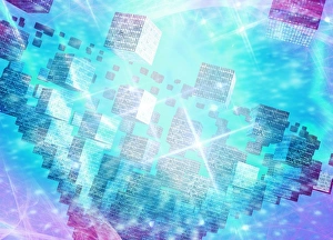Quantum Computing Concept Drucke: Quantum computing, conceptual artwork