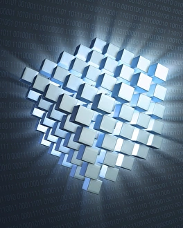 Quantum Computing Concept Drucke: Quantum computing, conceptual artwork F006 / 3749