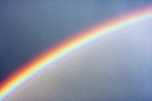 Drucke von Regenbogenbild mit der Supernummerarke unter dem Hauptark von einem Regenbogen zeigt Bilder Datiert 2010 März: Rainbow