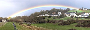 Devon Countryside Scenery Drucke: Rainbow in Devon