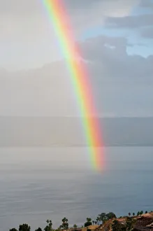Regenbogen über den See von Galiläa