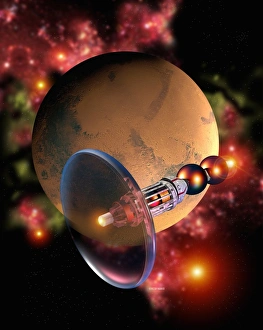 Future Space Travel Drucke: Ramscoop spaceship