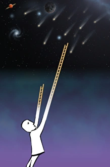 Human Anatomy Artwork Drucke: Reaching for the stars