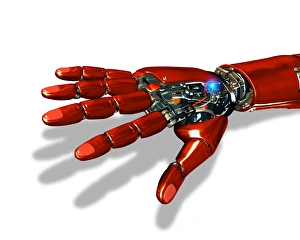 Artificial Intelligence Illustration Drucke: Robotic hand