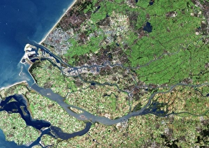Dutch Urban Landscape Drucke: Rotterdam, satellite image